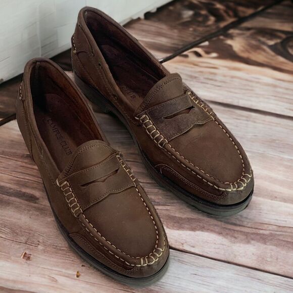 Vintage Campus Club Penny Loafers Mens Size 10D - Picture 1 of 16